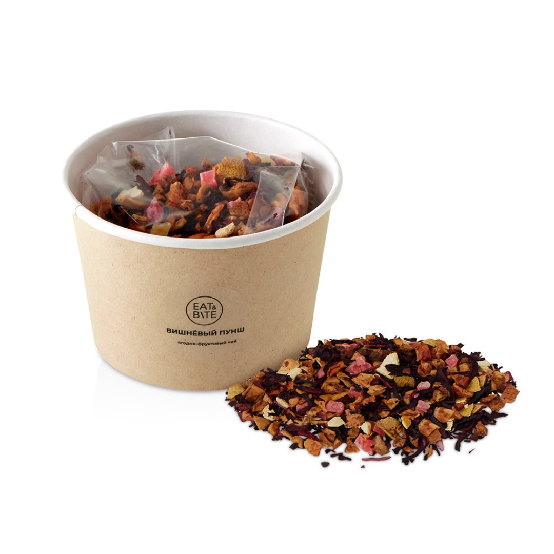 Чай травяной "Вишневый пунш" в картонном стаканчике, 50 гр.