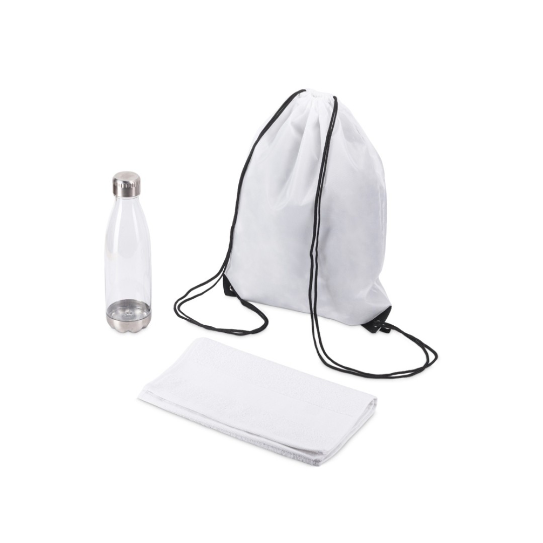 Спортивный набор с бутылкой и полотенцем «Beginner», белый