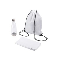 Спортивный набор с бутылкой и полотенцем «Beginner», белый