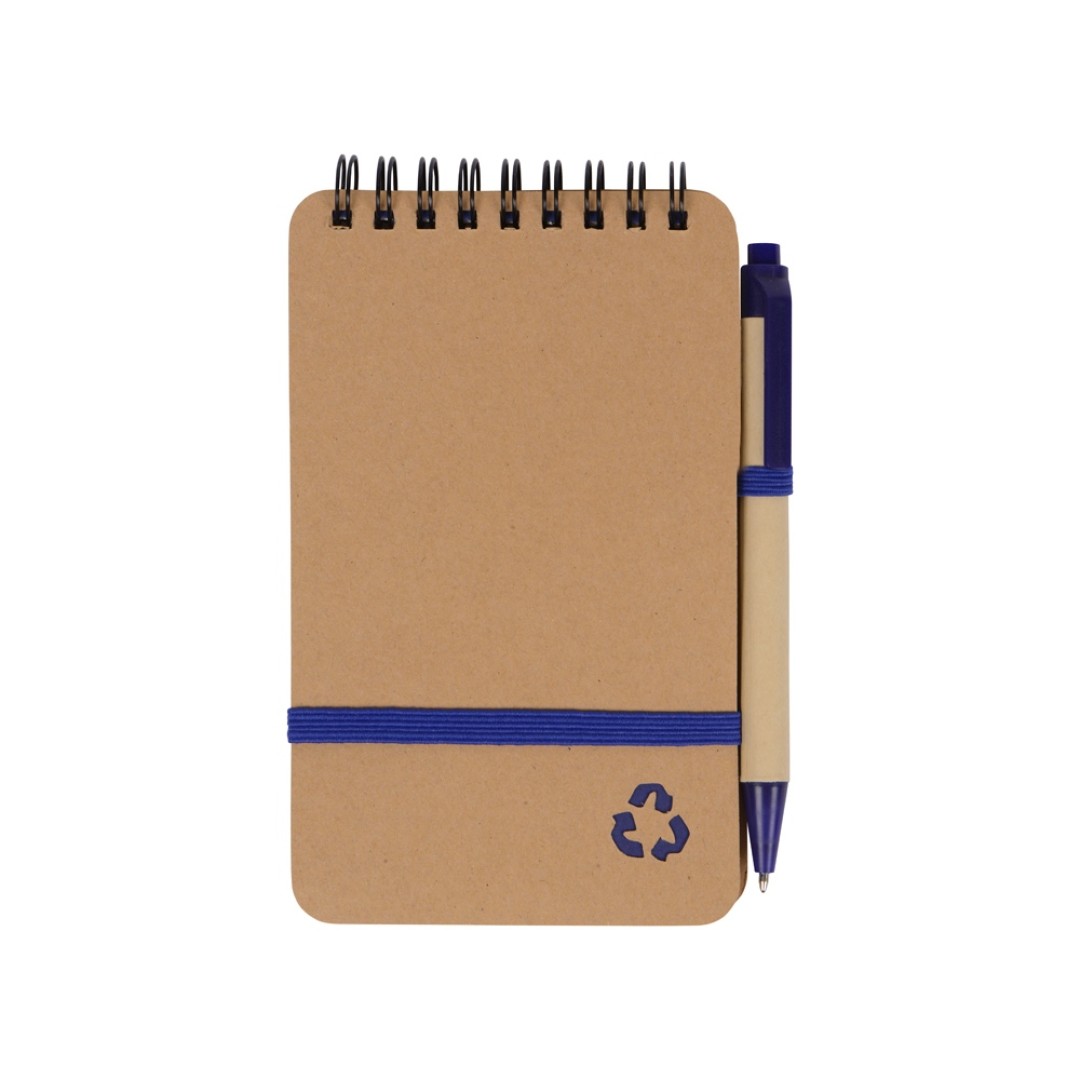 Набор канцелярский с блокнотом и ручкой "Masai", 70 л. нелинованных, синий