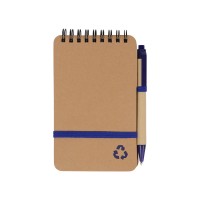 Набор канцелярский с блокнотом и ручкой "Masai", 70 л. нелинованных, синий