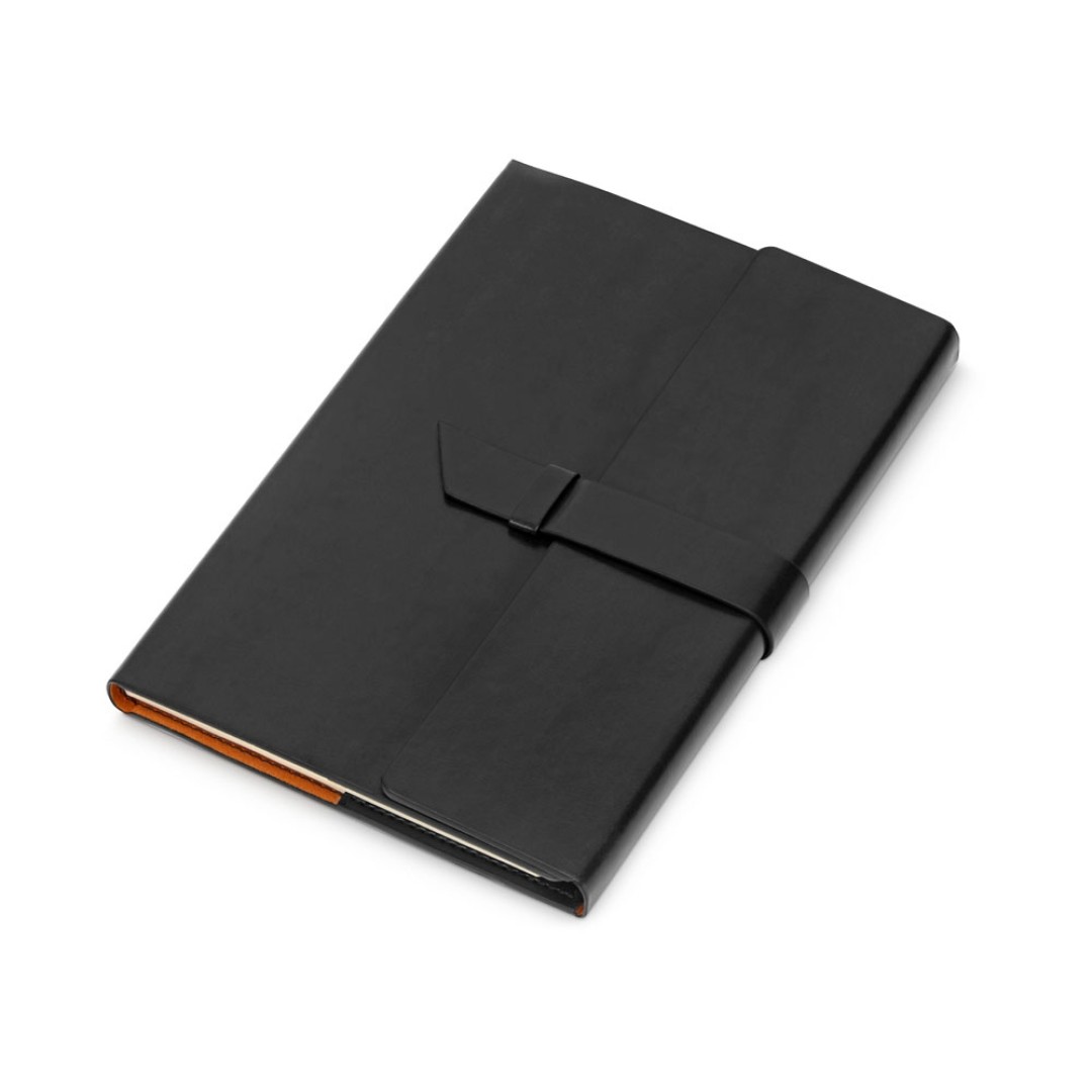 Бизнес-блокнот А5 с клапаном «Fabrizio», 80 листов, черный