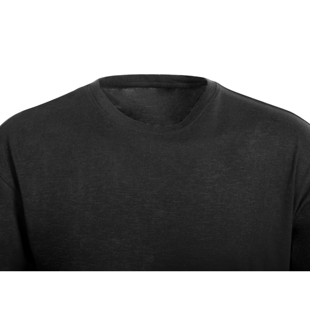 Футболка из джерси с протяжками «Portofino» унисекс, черный