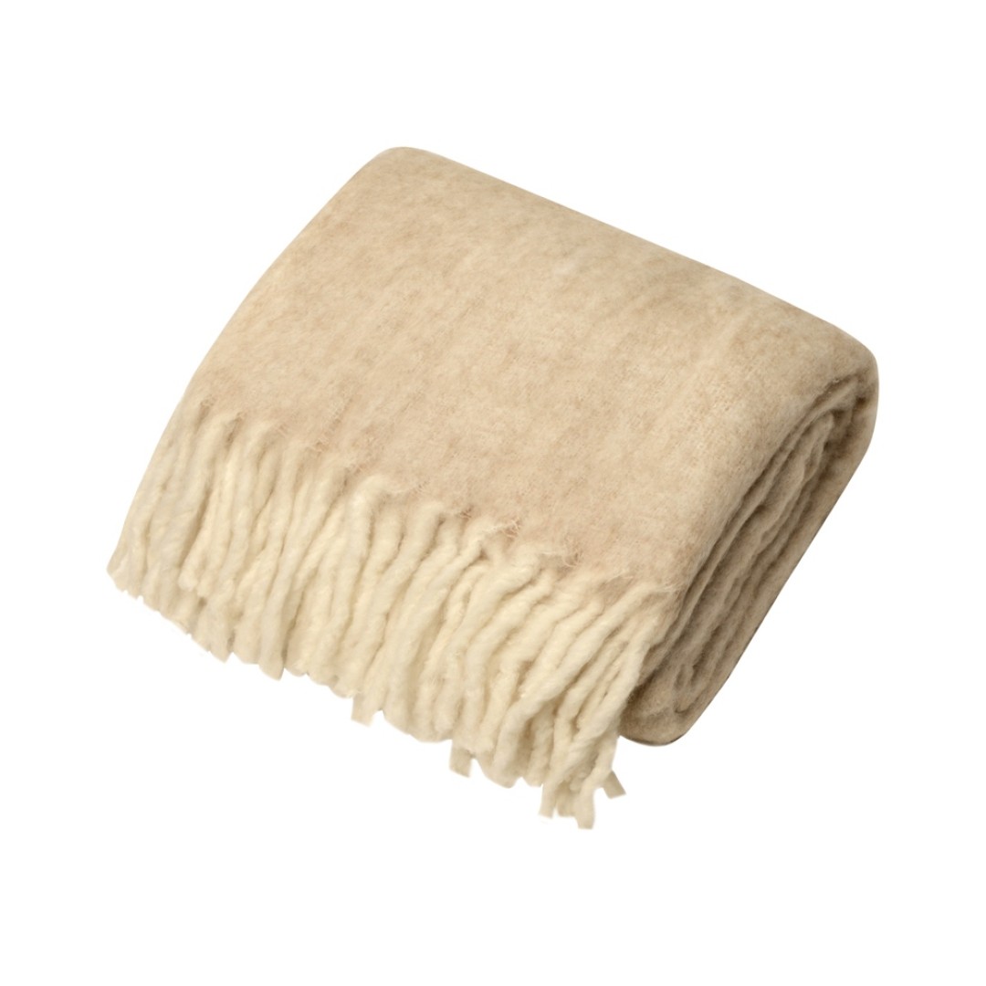 Плед Warmy с шерстью, бежевый