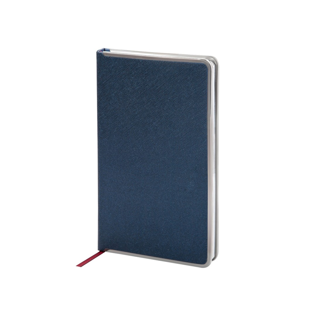 Ежедневник А5 недатированный «Bridge», синий/серебристый
