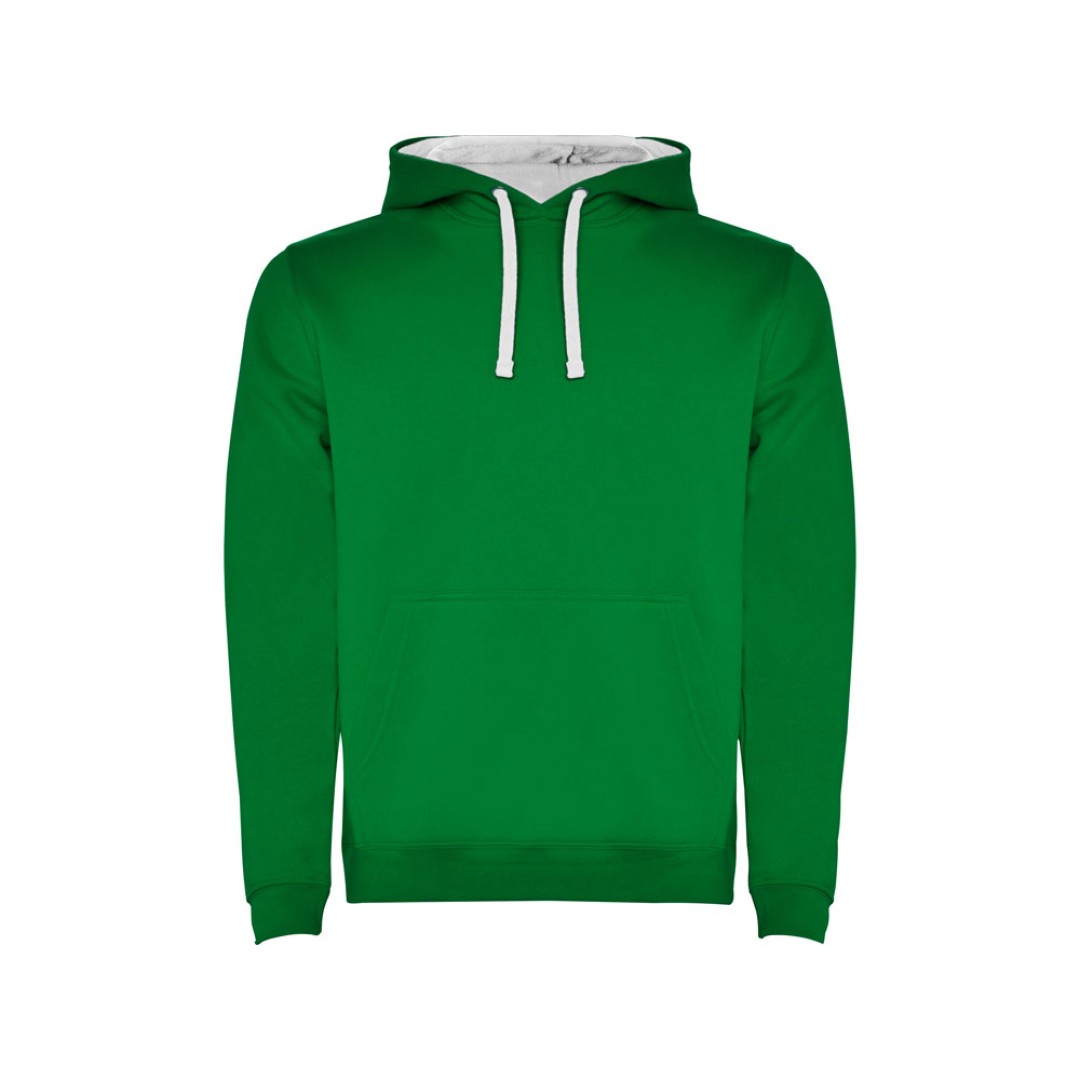 Толстовка с капюшоном "Urban" мужская, зеленый/белый