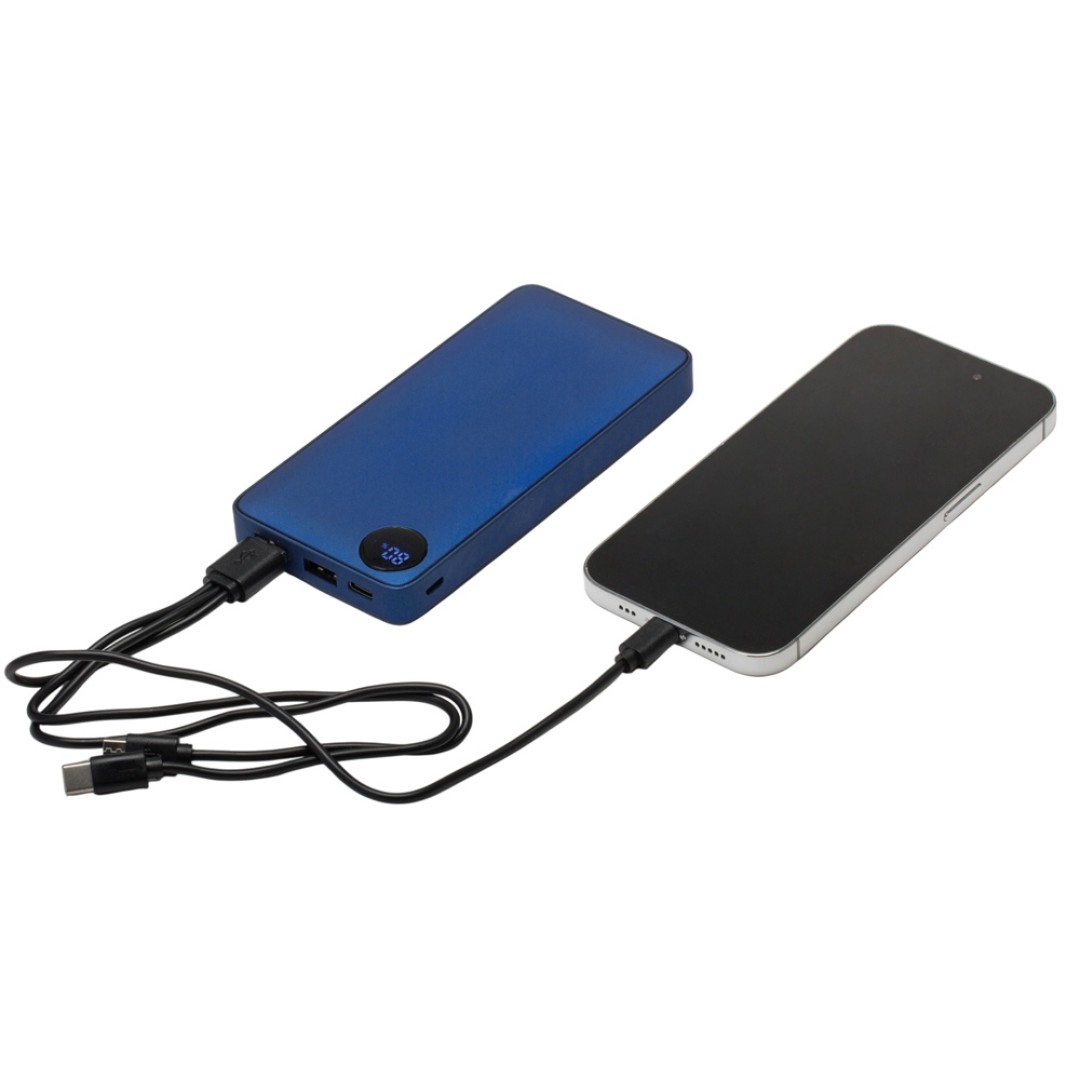 Внешний аккумулятор с дисплеем «Mild», 10 000 mAh, синий
