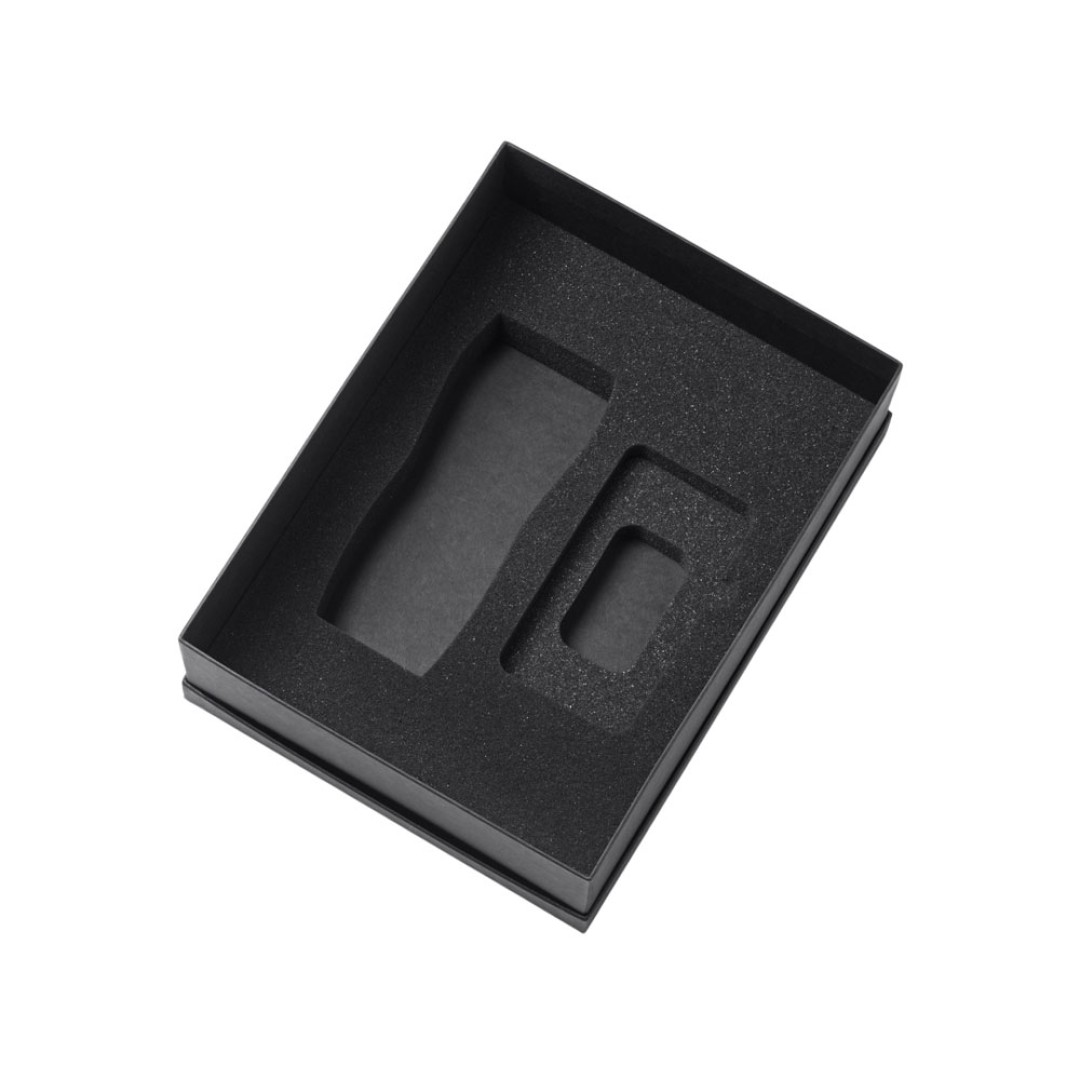 Подарочный набор c вакуумной термокружкой и повербанком С2, фиолетовый