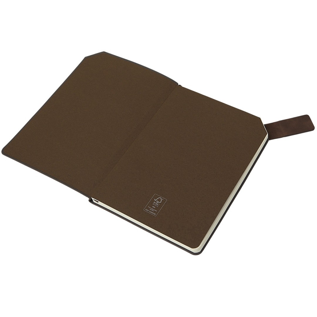 Блокнот А5 в гибкой обложке "Chaplin", шоколадный