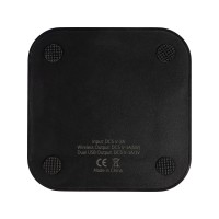 Беспроводная зарядка «Tile» с 2 USB-A, 5 Вт, черный