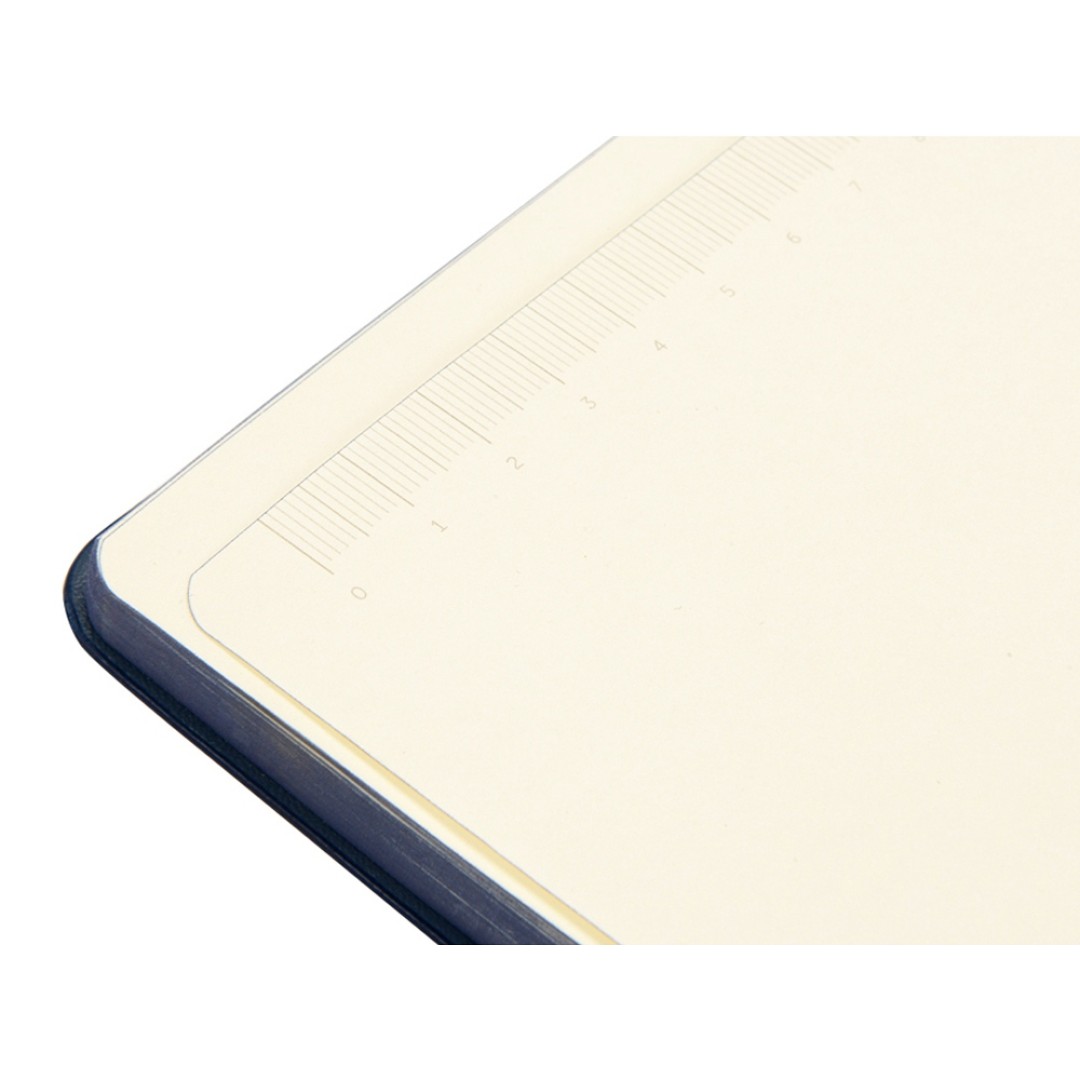 Блокнот «Notepeno» 130x205 мм с тонированными линованными страницами, темно-синий