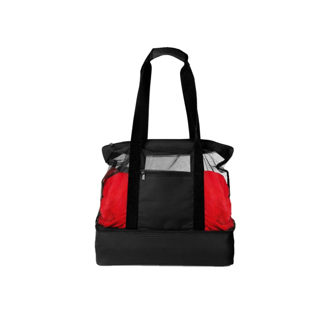 Сумка для шопинга и пляжа «Coolmesh» с изотермическим отделением внизу, черный