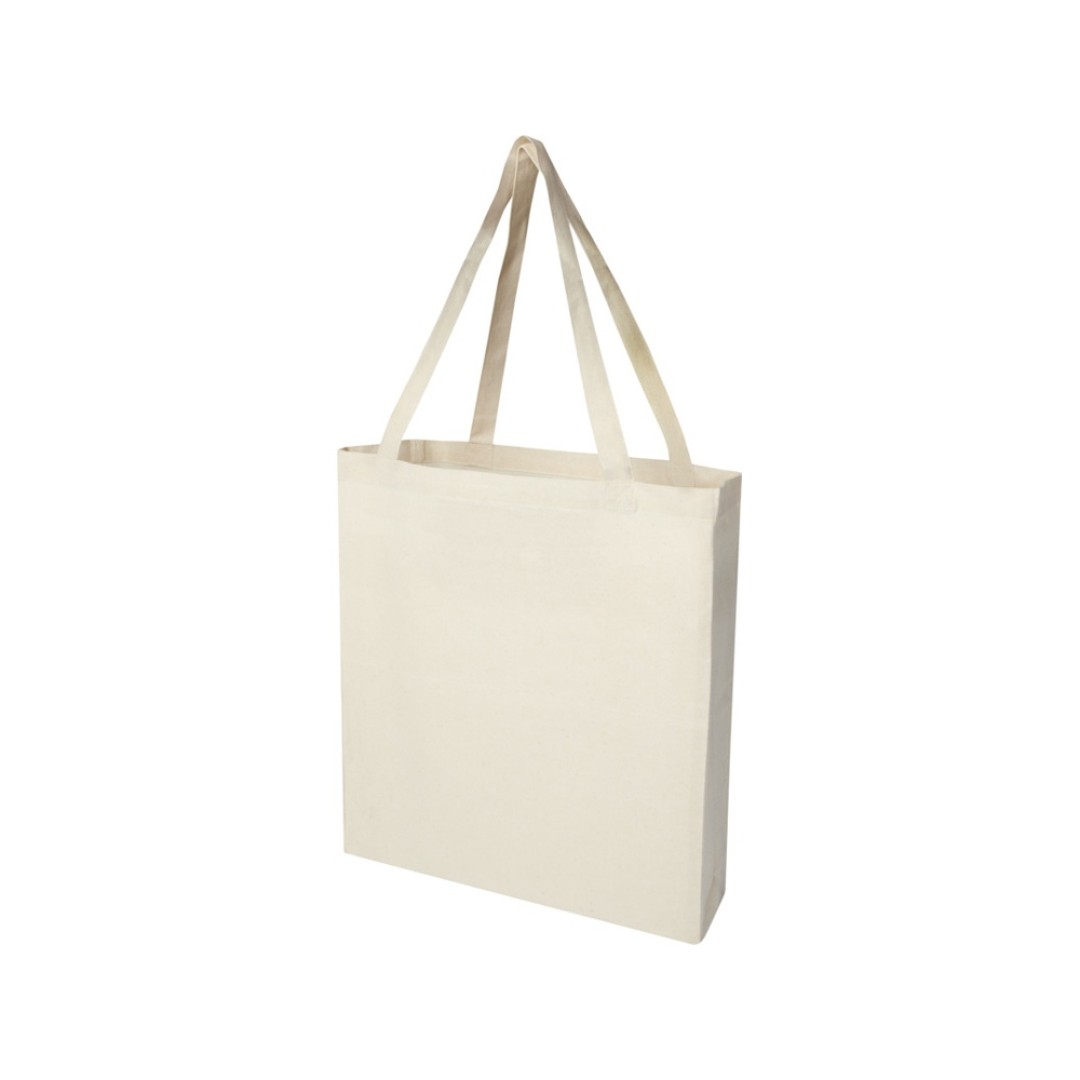 Madras эко- сумка с ластовицей из переработанного хлопка, сертифицированного согласно GRS, плотностью 140 г/м2 - Натуральный