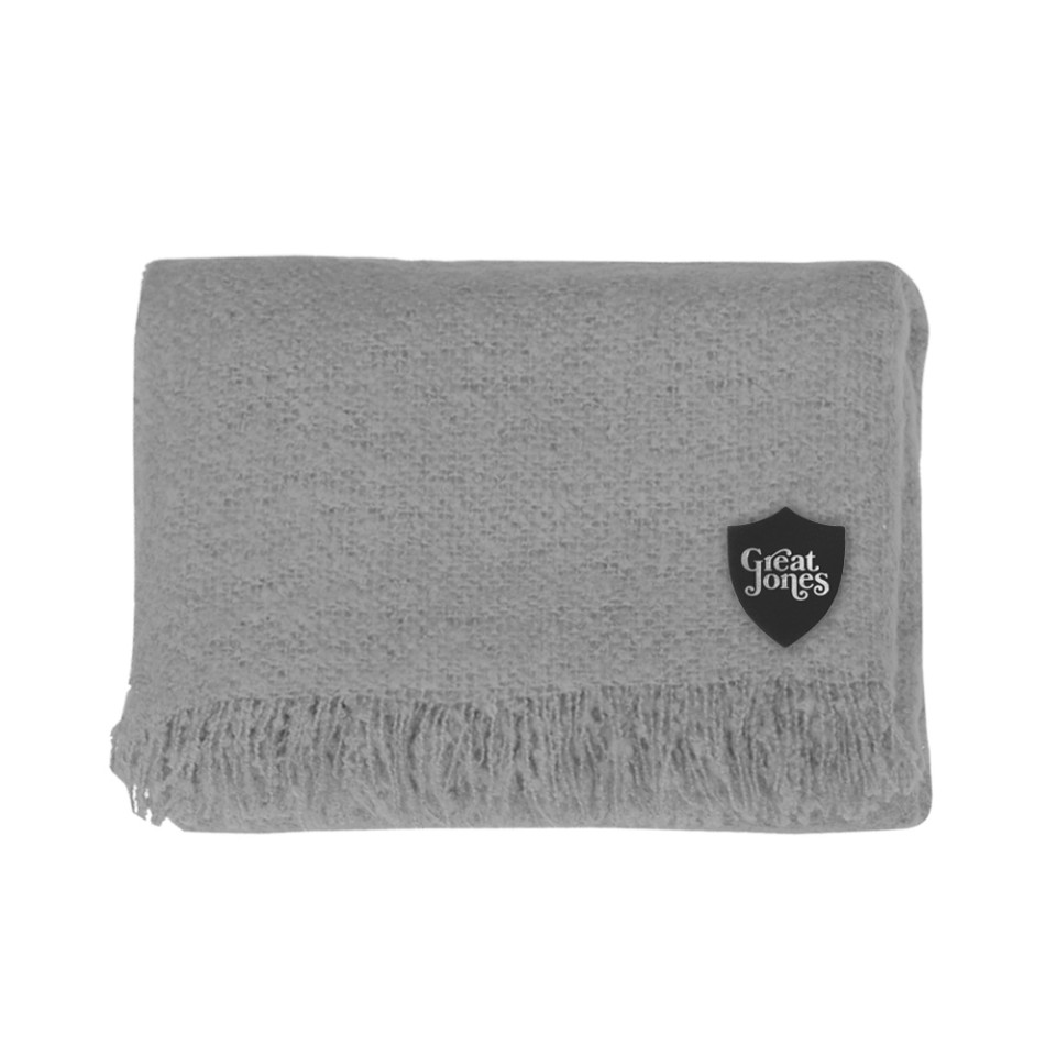 Плед акриловый Mohair, серый