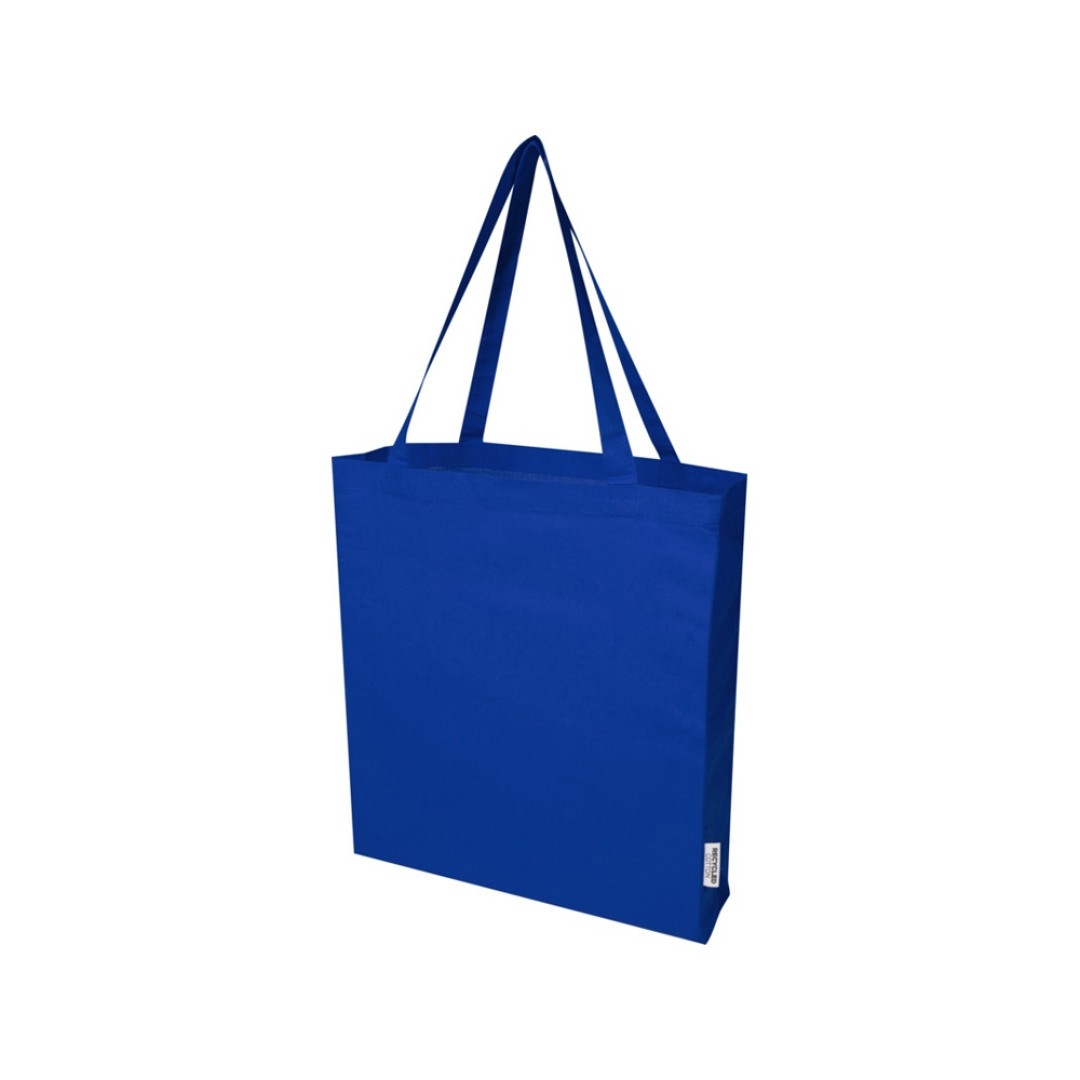 Madras эко- сумка с ластовицей из переработанного хлопка, сертифицированного согласно GRS, плотностью 140 г/м2 - Ярко-синий