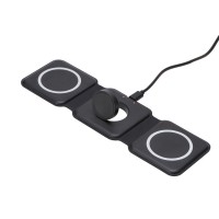 Беспроводное зарядное устройство 3-в-1 «Road», 15 Вт, черный