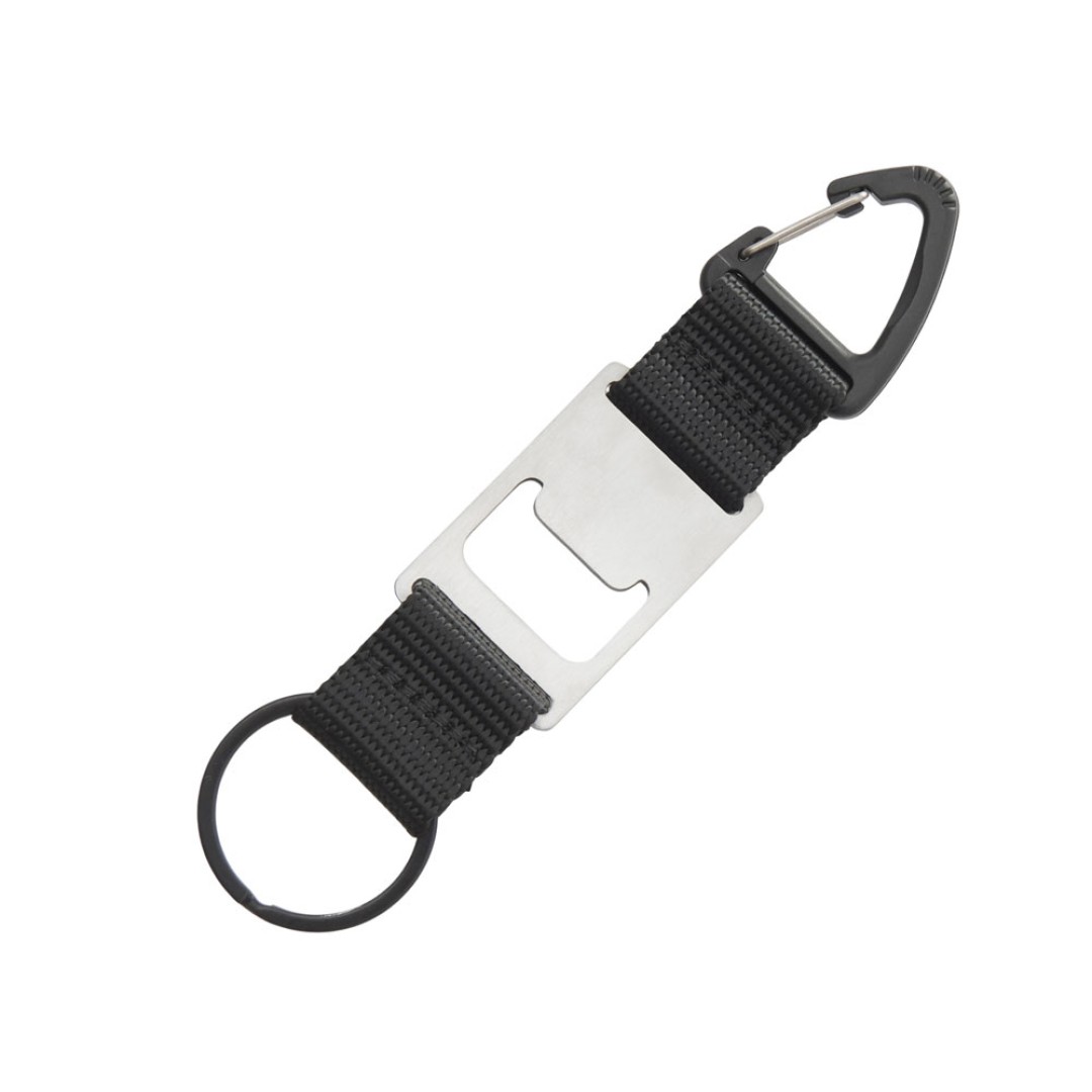 Брелок-ремувка с открывашкой и карабином "Champion", черный