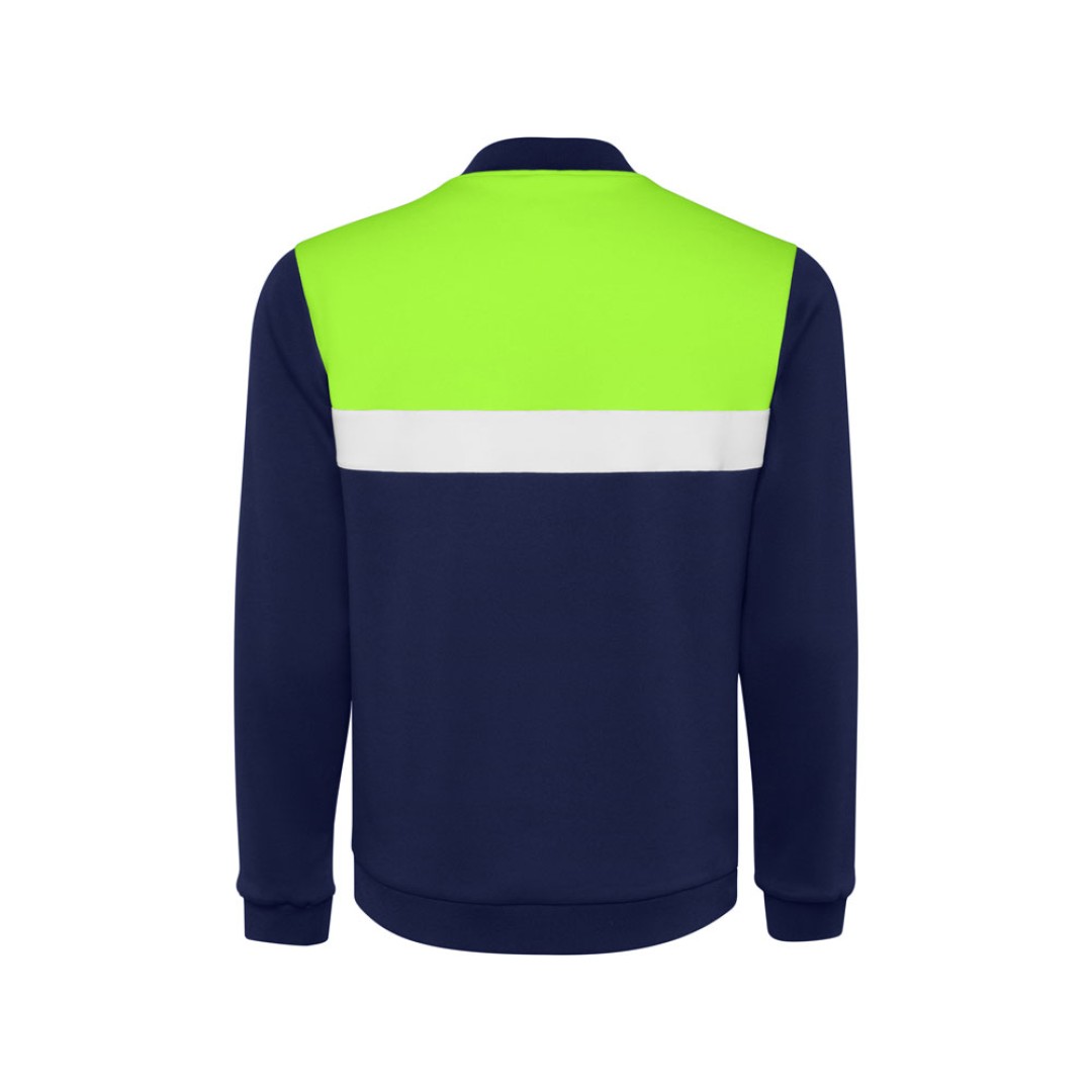 Спортивная куртка «Leros» унисекс, лаймовый/синий нэйви