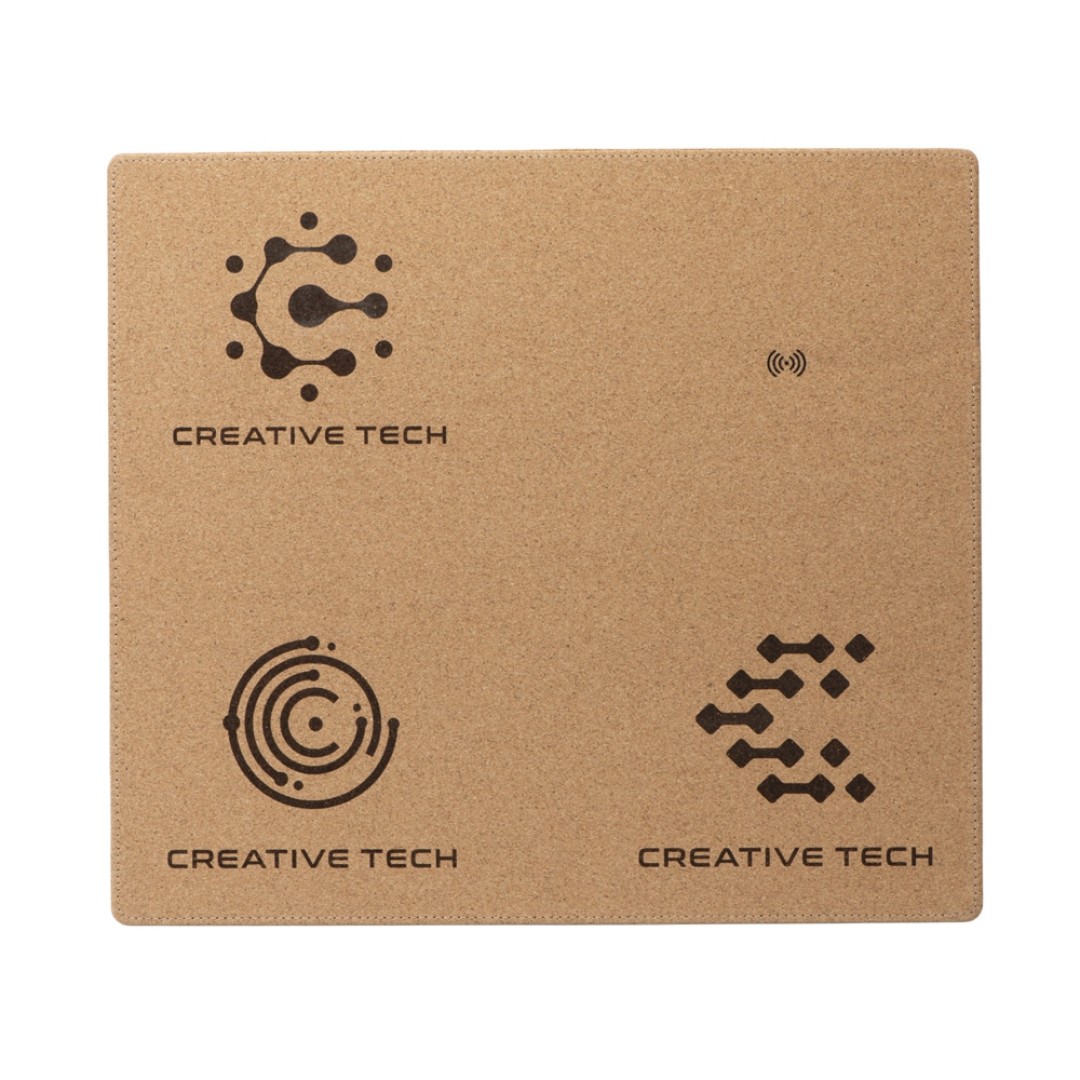 Пробковый коврик для мыши с беспроводной зарядкой «Querсus» (гравировка)