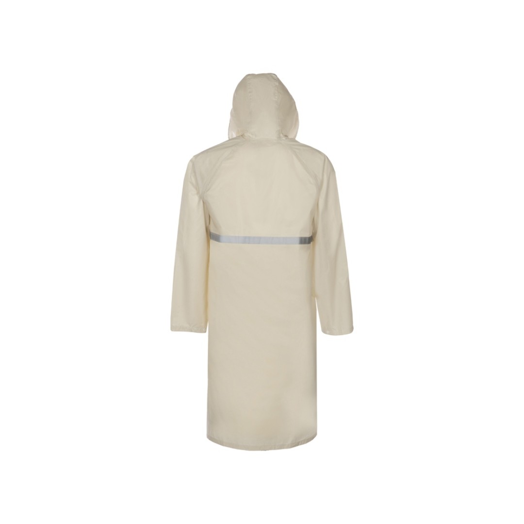 Длинный дождевик Lanai  из полиэстера со светоотражающей тесьмой, молочный