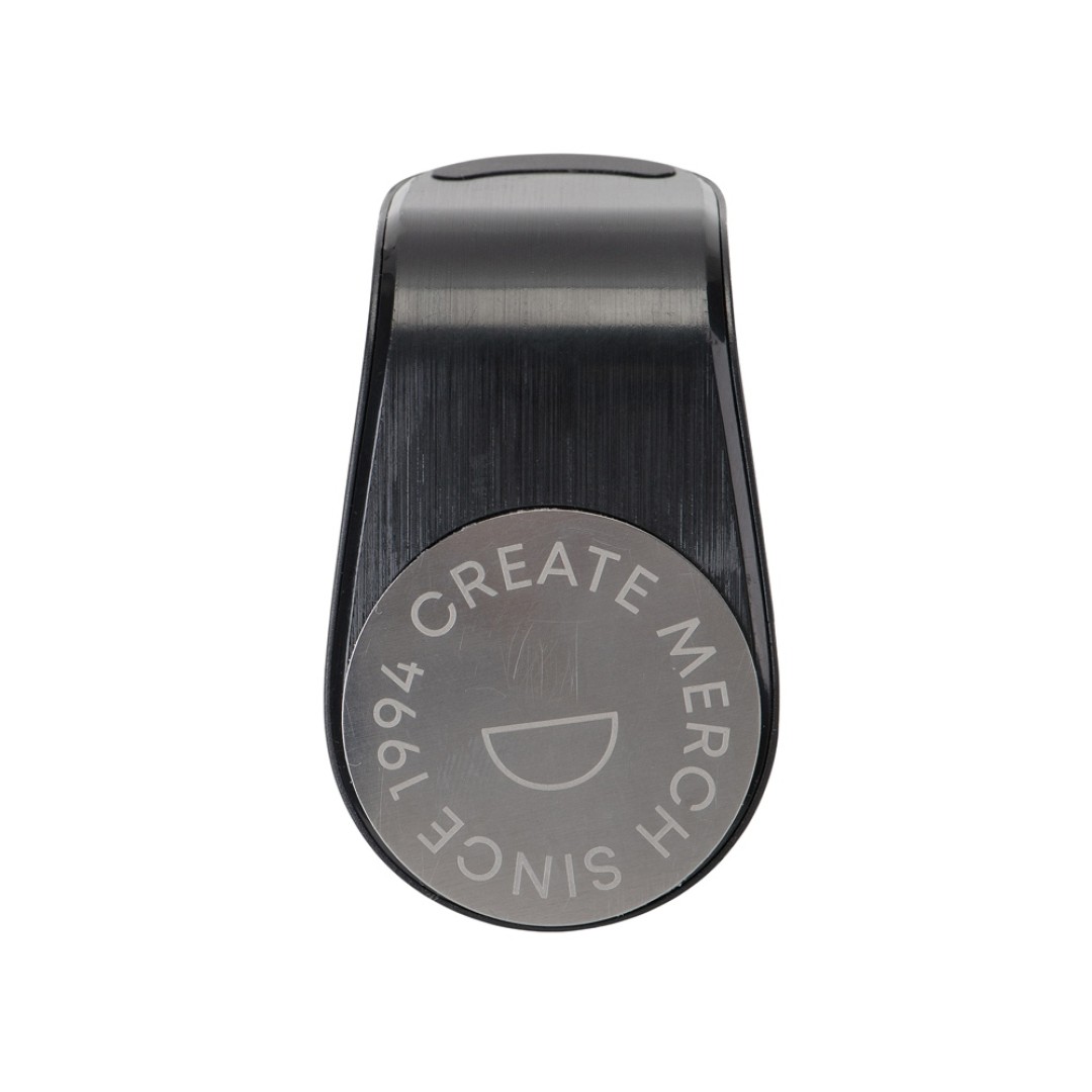 Магнитный держатель для телефона "Magrip", черный (гравировка)