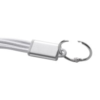 Кабель для зарядки «Tres» с брелоком, серый