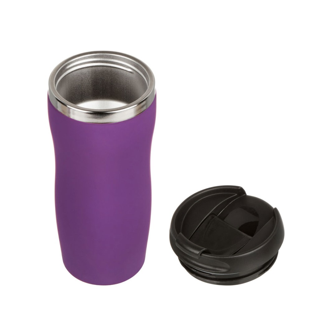 Термокружка "Double wall mug C1", soft touch, 350 мл, фиолетовый (Р)