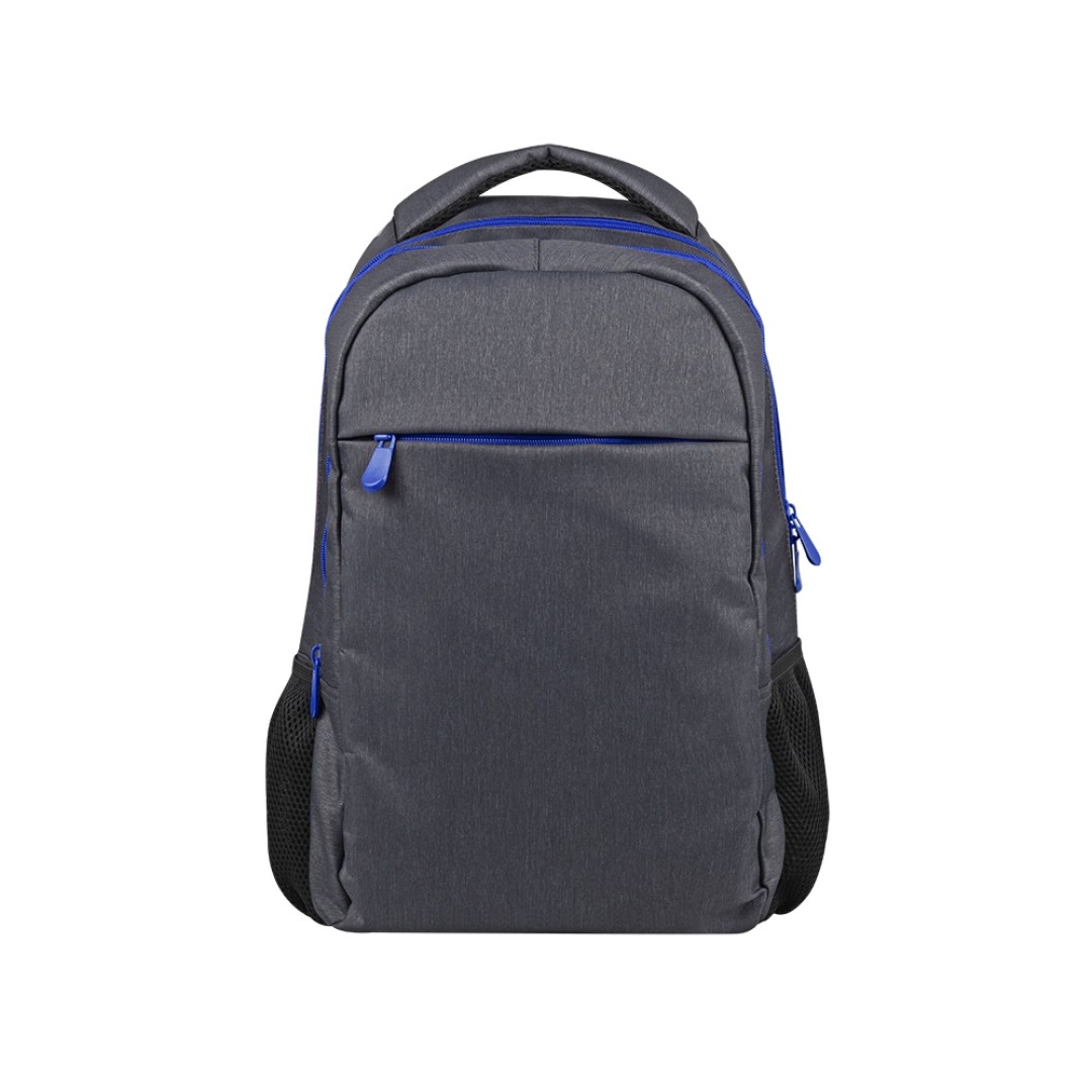 Рюкзак «Metropolitan», серый с синей молнией