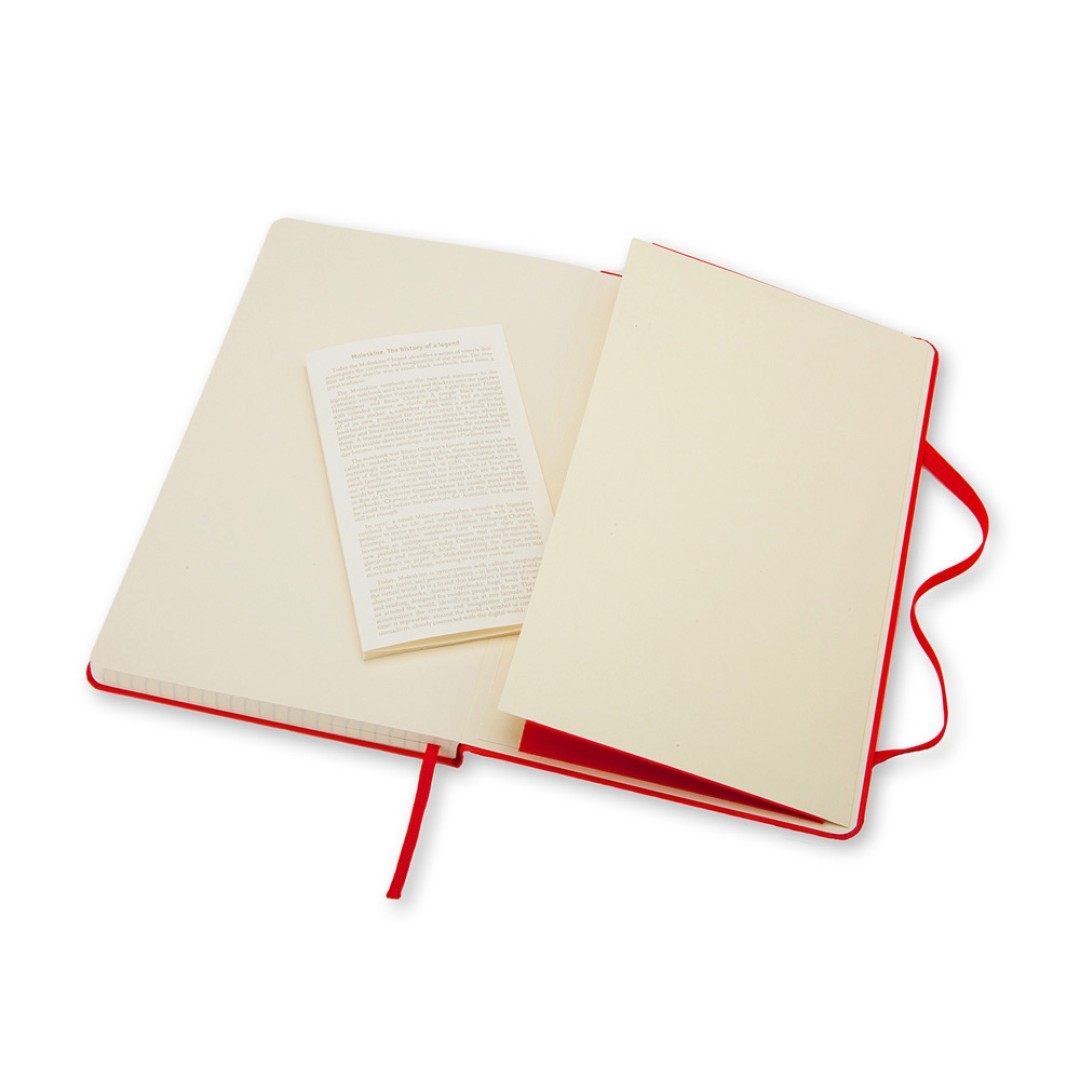 Записная книжка Moleskine Classic (в клетку) в твердой обложке, Large (13х21см), красный