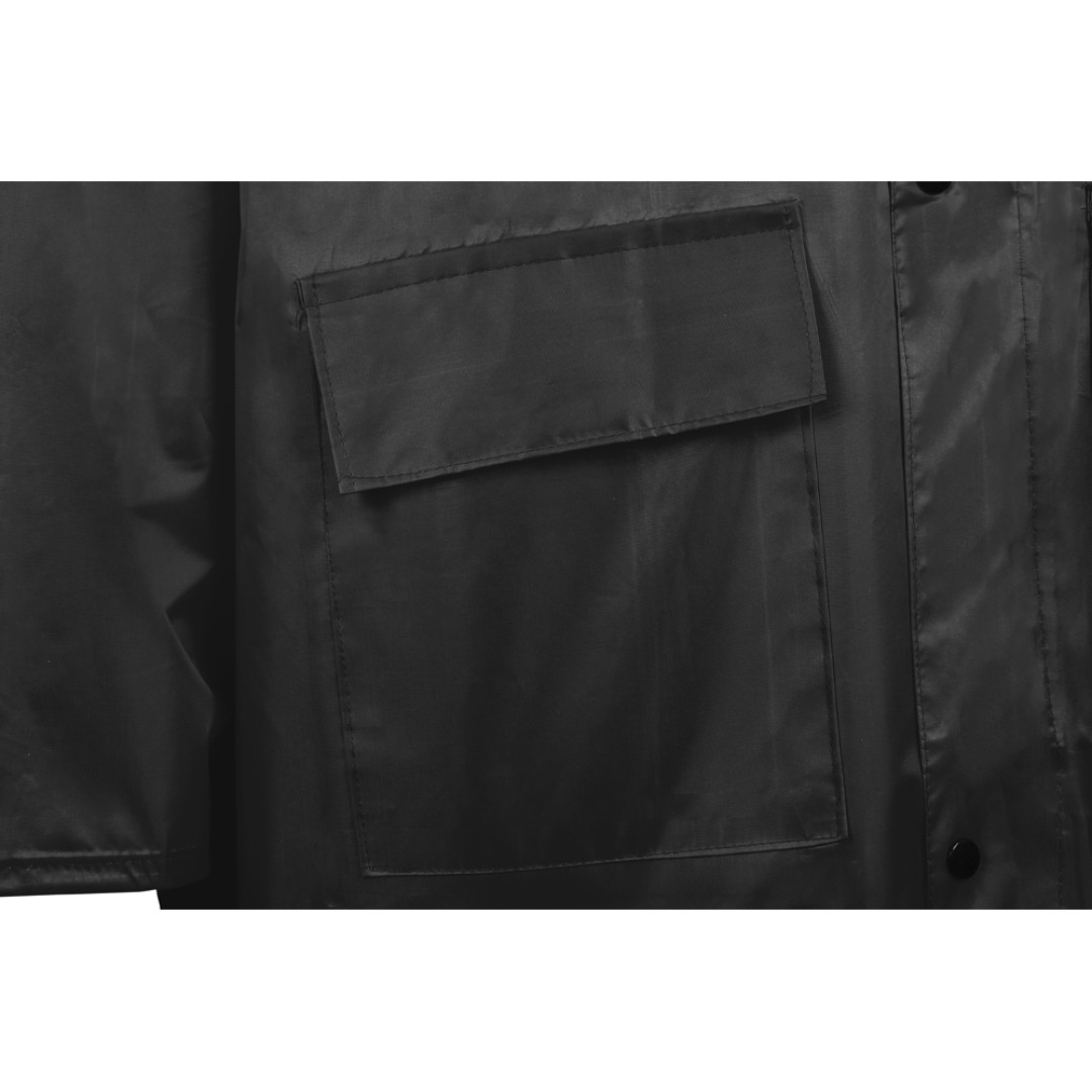 Длинный дождевик Lanai  из полиэстера со светоотражающей тесьмой, черный