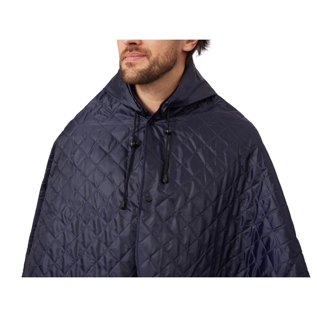 Пончо Cappy с капюшоном на липучке в мешке, темно-синий