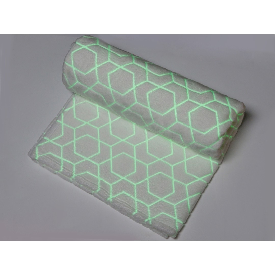 Светящийся в темноте плед Lattice серый (Р)