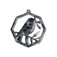 Елочные игрушки (Снегирь) Обсидиан