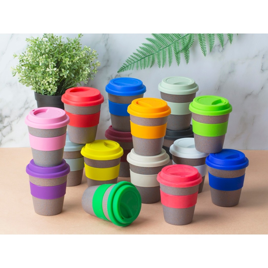 Стакан с силиконовой крышкой "Cafe", синий