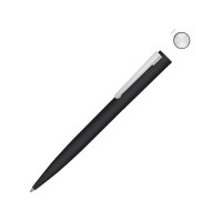 Металлическая шариковая ручка soft touch "Brush gum", черный