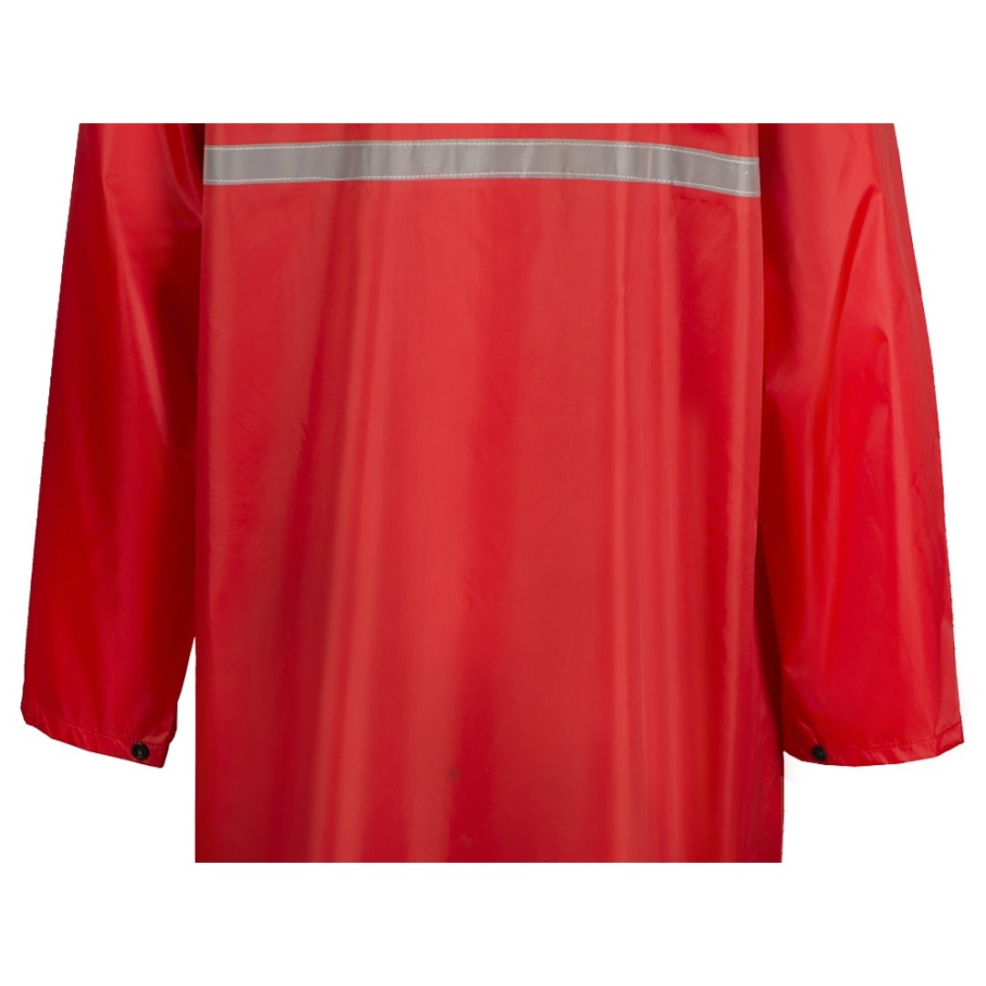 Длинный дождевик Lanai  из полиэстера со светоотражающей тесьмой, красный