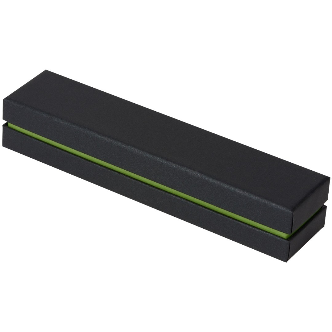 Футляр для 1 ручки "Bloom", черный с зеленым яблоком