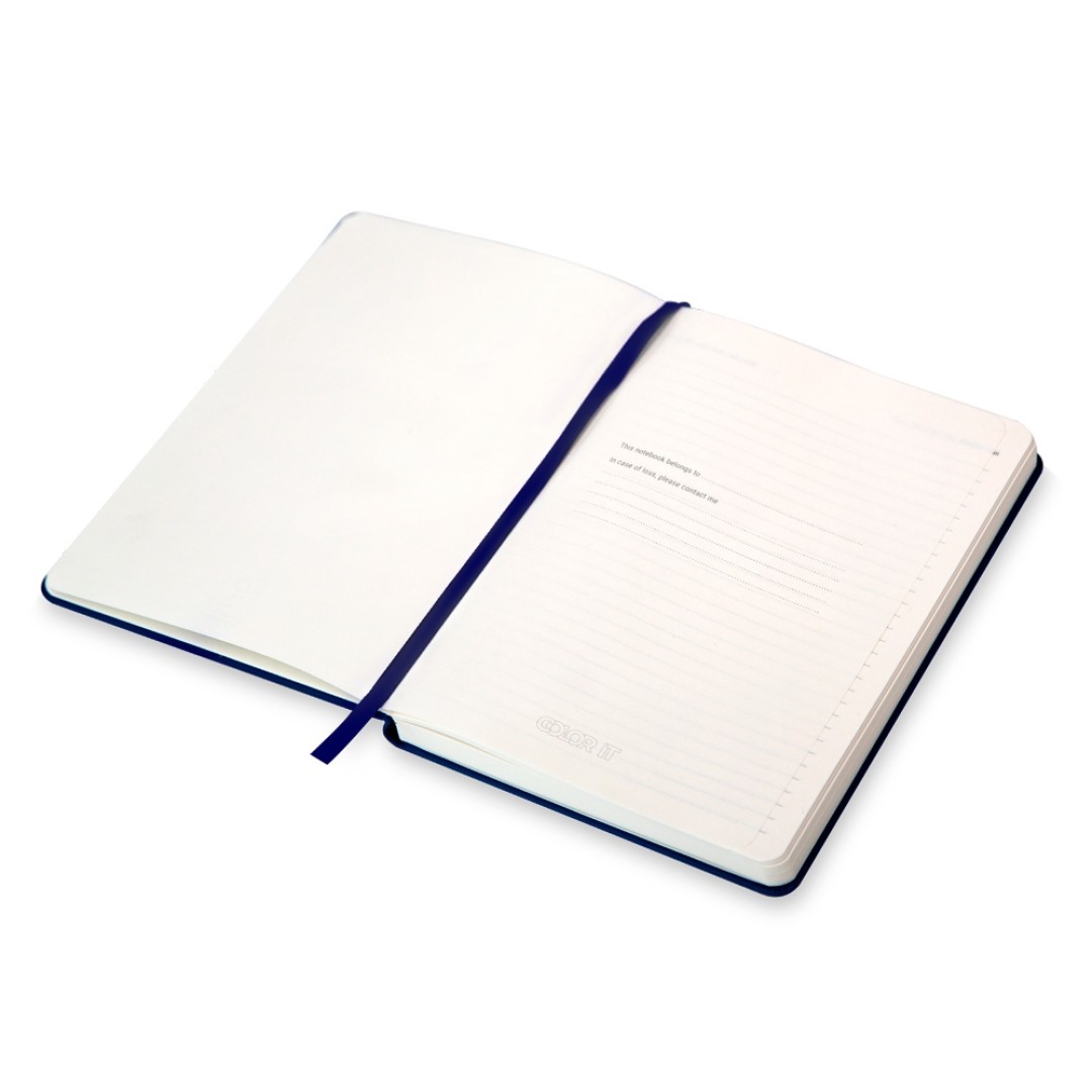 Бизнес-блокнот "С3" софт-тач с магнитом, твердая обложка, 128 листов, темно-синий