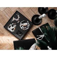 Елочные игрушки ( Снегирь+ Олень+ Ель) Розовый кварц