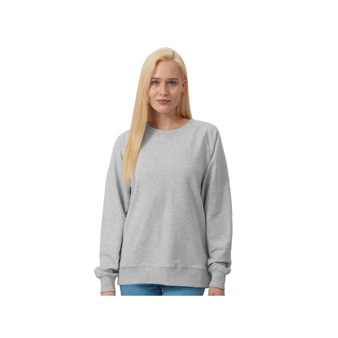 Свитшот оверсайз с рукавом реглан «Belgrade», унисекс, серый меланж