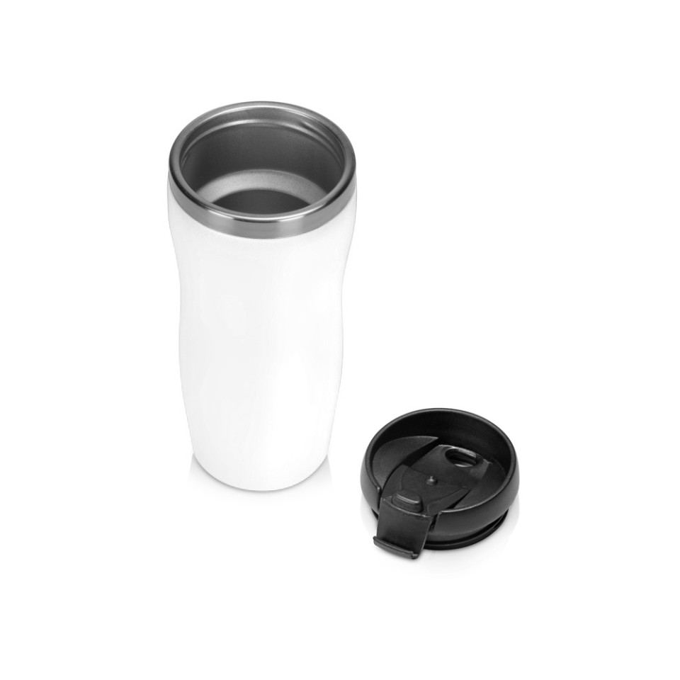 Термокружка "Mony Steel" 350 мл, soft touch, белый (P)