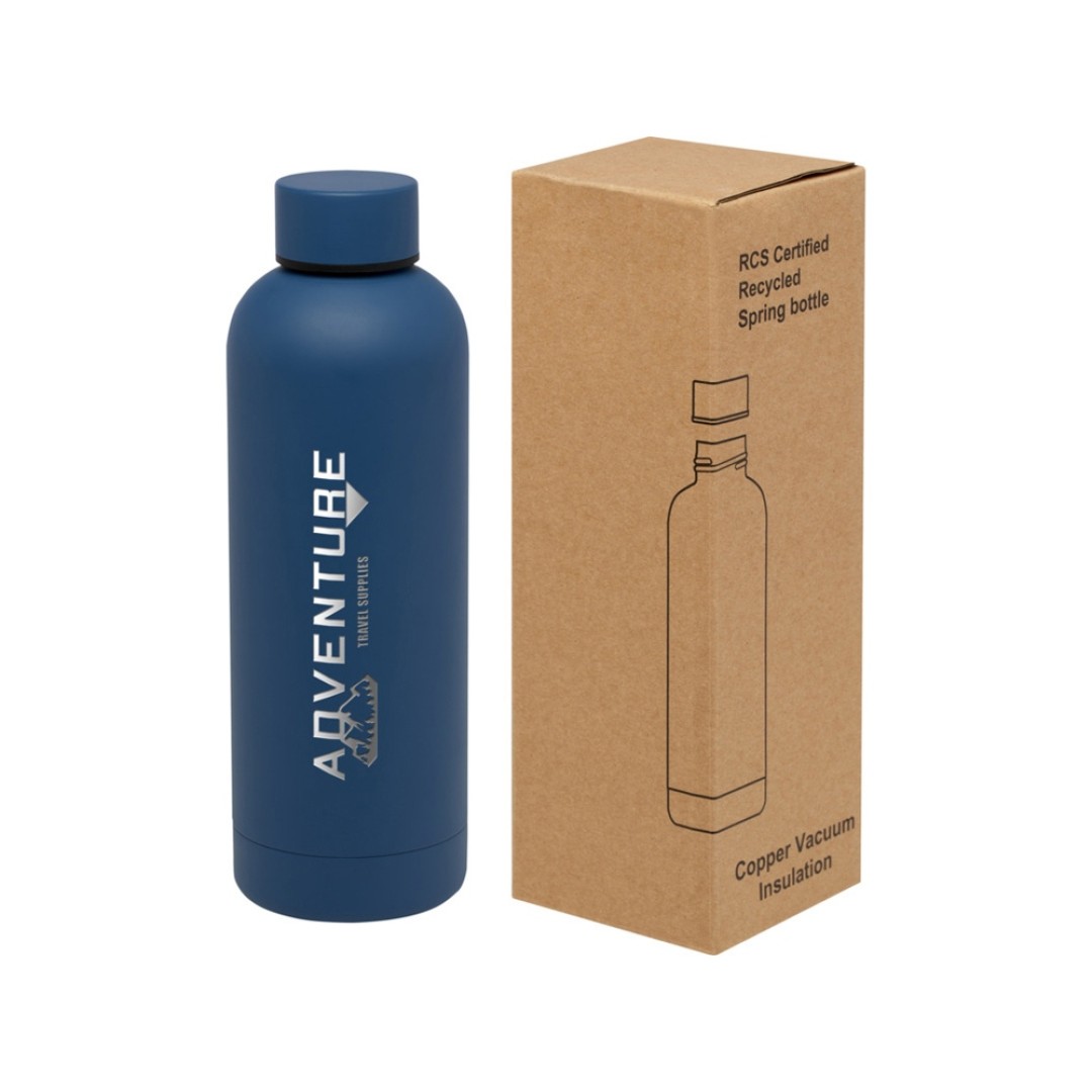 Spring медная бутылка с вакуумной изоляцией, сертифицированная согласно RCS, 500 мл - Синий