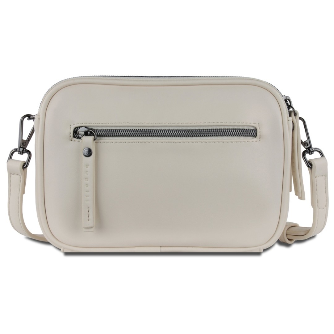 Сумка кросс-боди женская BUGATTI Almata, бежевая, полиуретан, 21,5х6х15 см