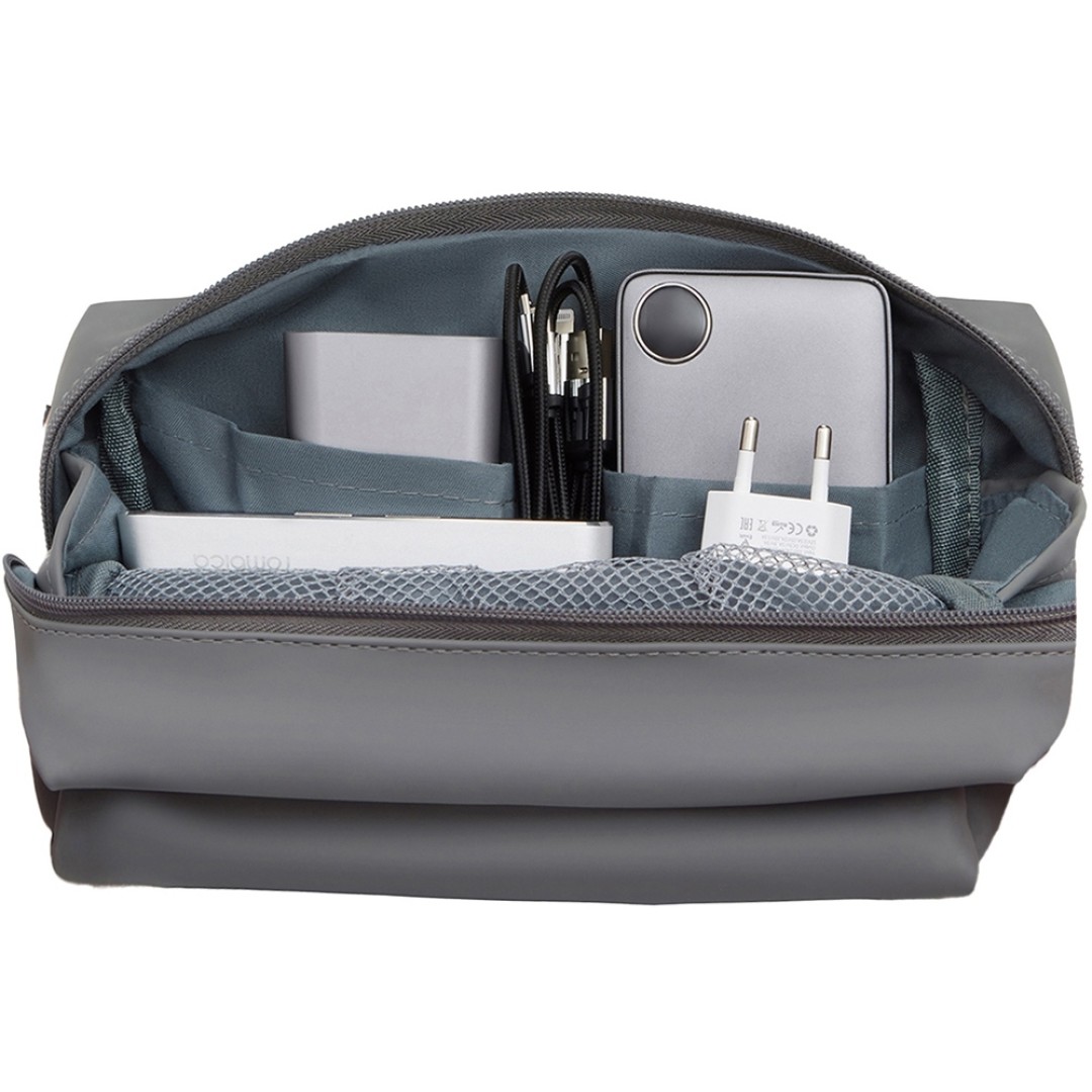 Органайзер для электроники и проводов из искусственной кожи "Sofit", серый