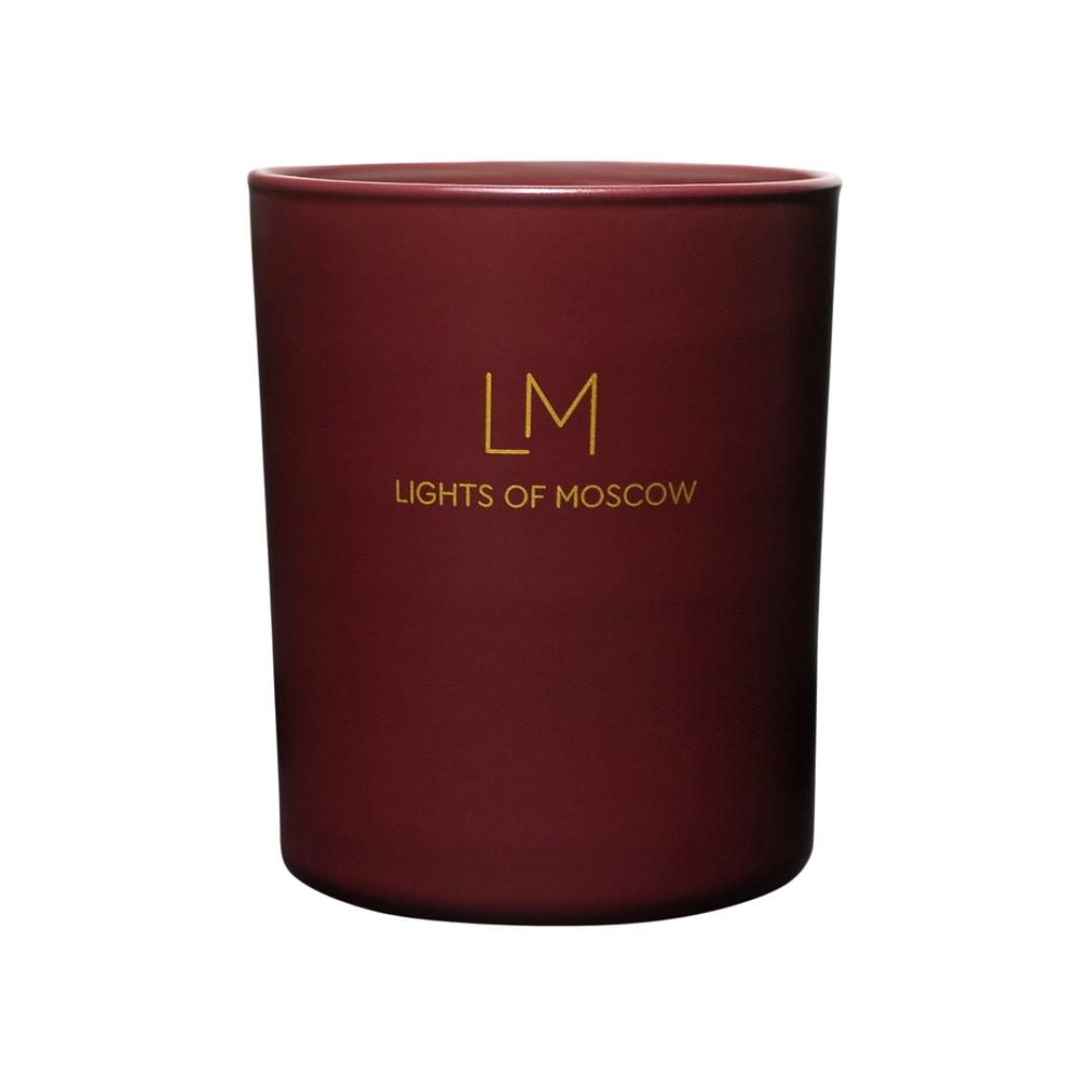 Ароматическая свеча в бордовом стакане Sunset, коллекция Exclusive, 250 мл