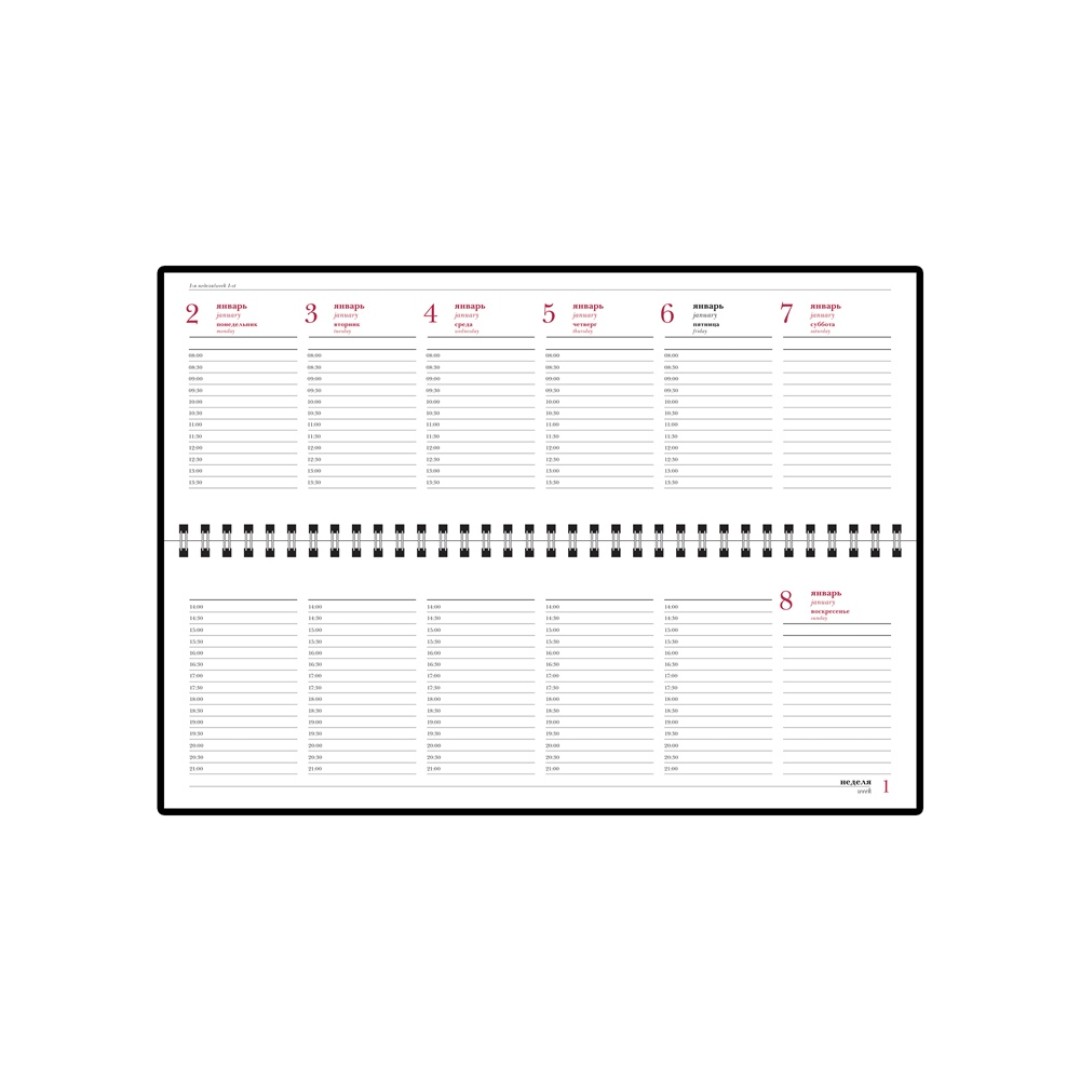 Планинг датированный «Бумвинил» 2025, зеленый