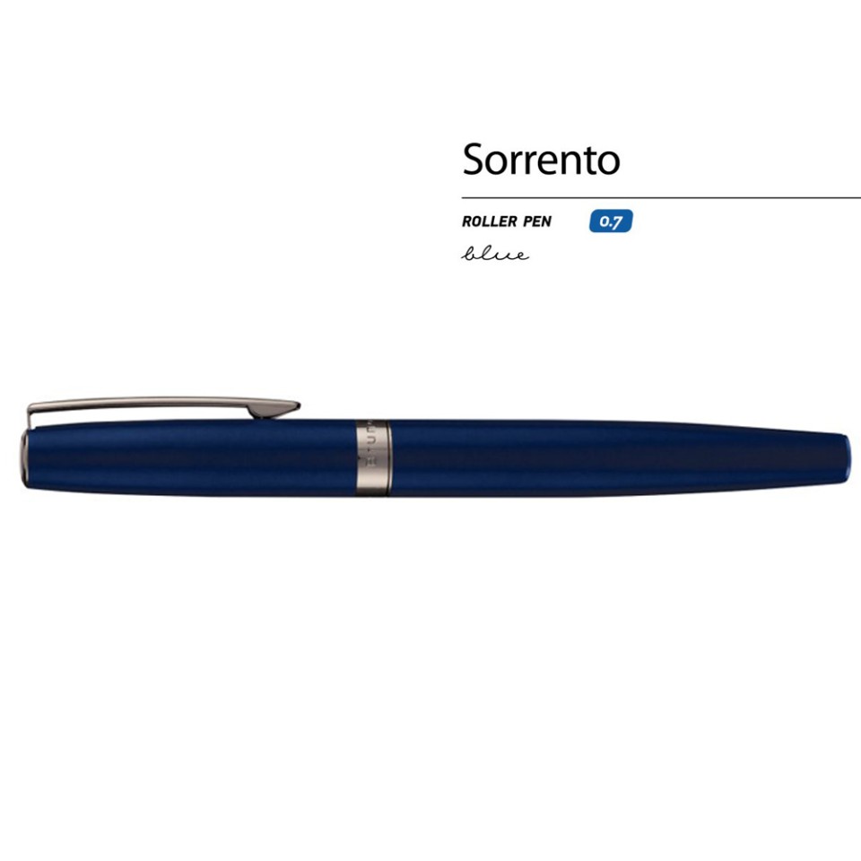 Ручка металлическая роллер  "Sorrento", синий матовый