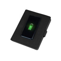 Органайзер с беспроводной зарядкой 5000 mAh "Powernote", темно-серый