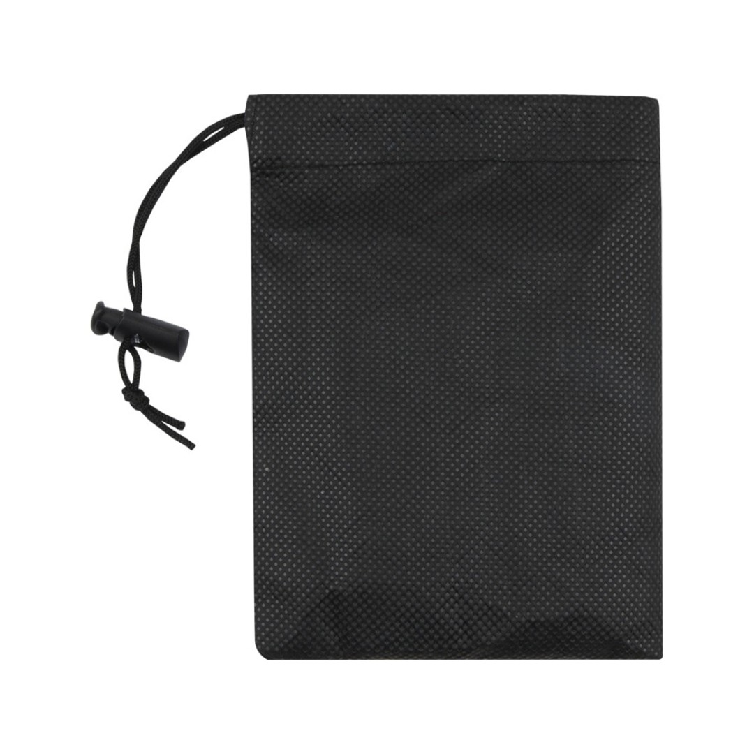 Lucas спортивное полотенце из переработанного полиэстера 30х80 см - сплошной черный