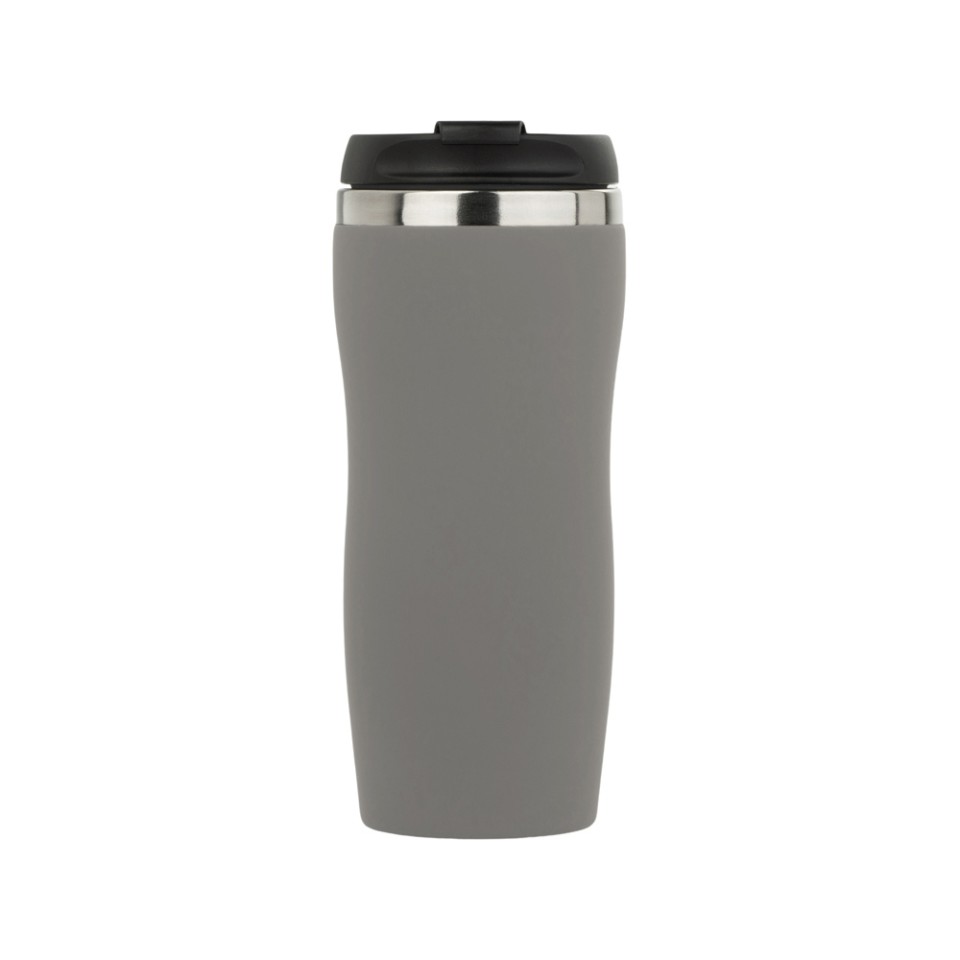 Термокружка "Double wall mug C1", soft touch, 350 мл, серый